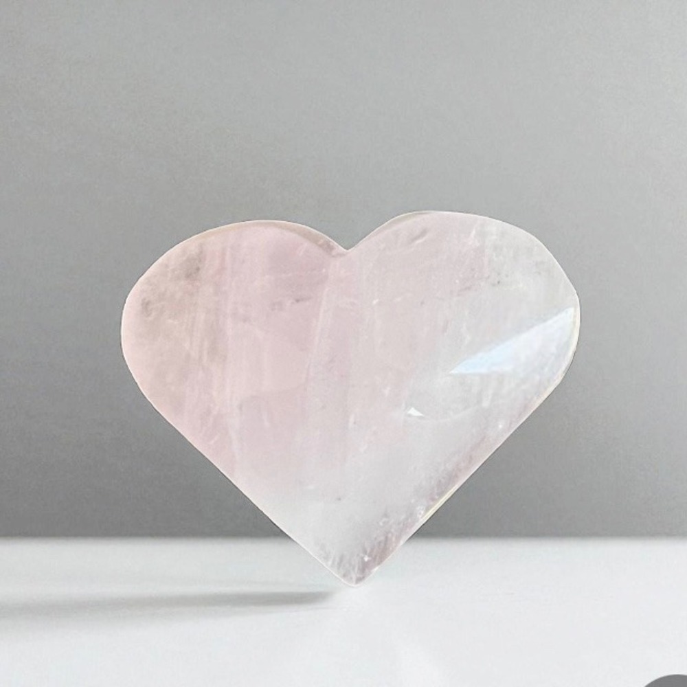 Romantic Rose Quartz Heart Crystal | Self Love Healing & Boho Décor